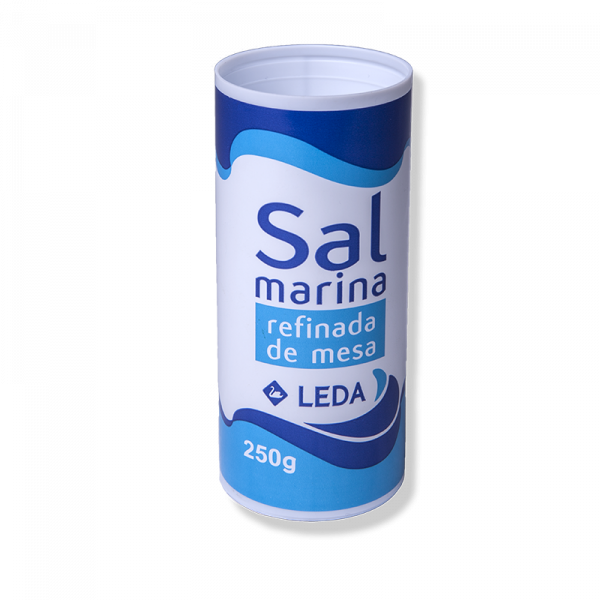 53×122 White Canister + Double Pouring White Lid (Salt 250 gr) - Anfra Packaging