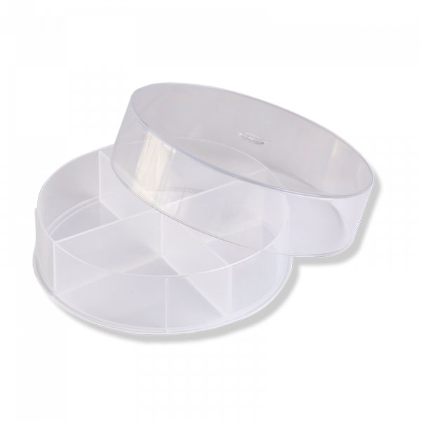 80mm 4 Cavity Round Box  With Translucent Base - Anfra Packaging