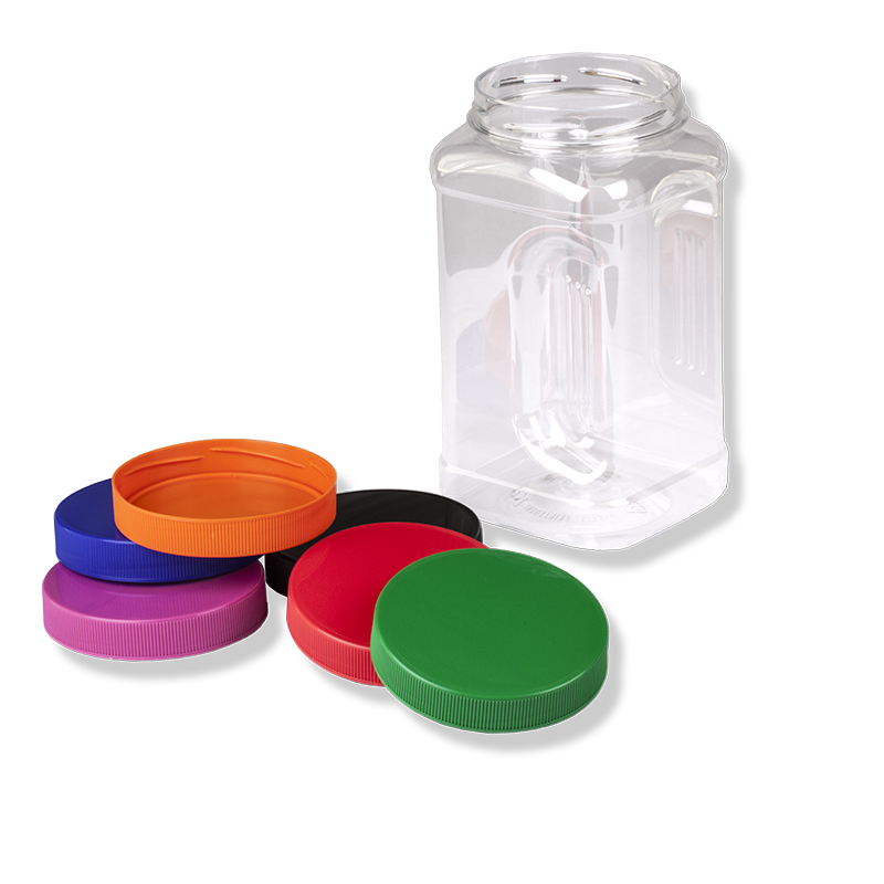 1500ml Square PET Jar “ANFRA” , 89mm TWF Finish - Anfra Packaging