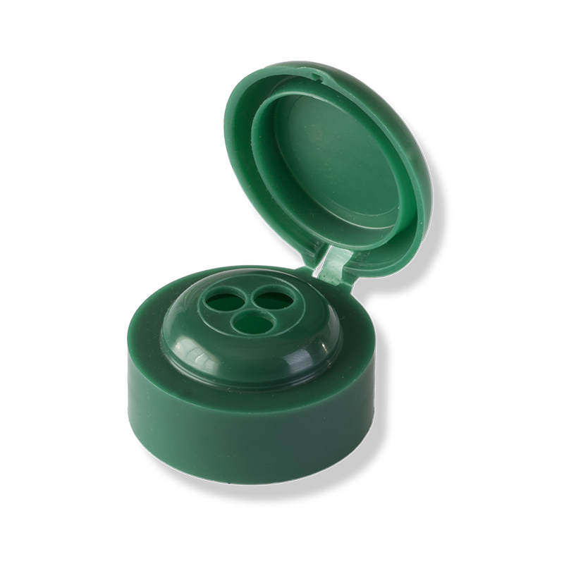 3 Hole Flip Top Green Cap For Private Label - Anfra Packaging
