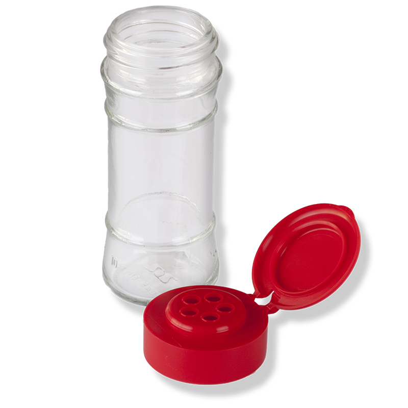 5 Holes Flip Top Red Cap - Anfra Packaging