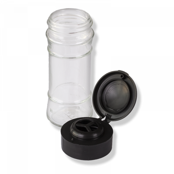 ANFRA All-porpouse Flip Top Black Cap For Herbs and Grain - Anfra Packaging
