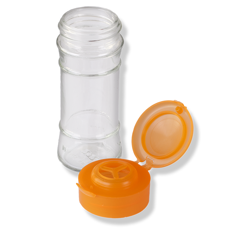 ANFRA All-porpouse Flip Top Orange Translucent Cap For Herbs and Grain With Seal - Anfra Packaging