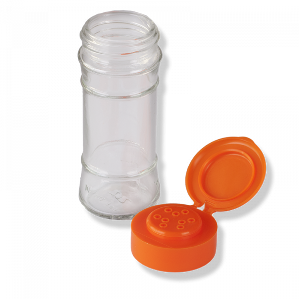 9 Holes Orange Flip Top Cap - Anfra Packaging